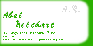 abel melchart business card